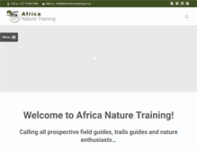 Tablet Screenshot of africanaturetraining.co.za